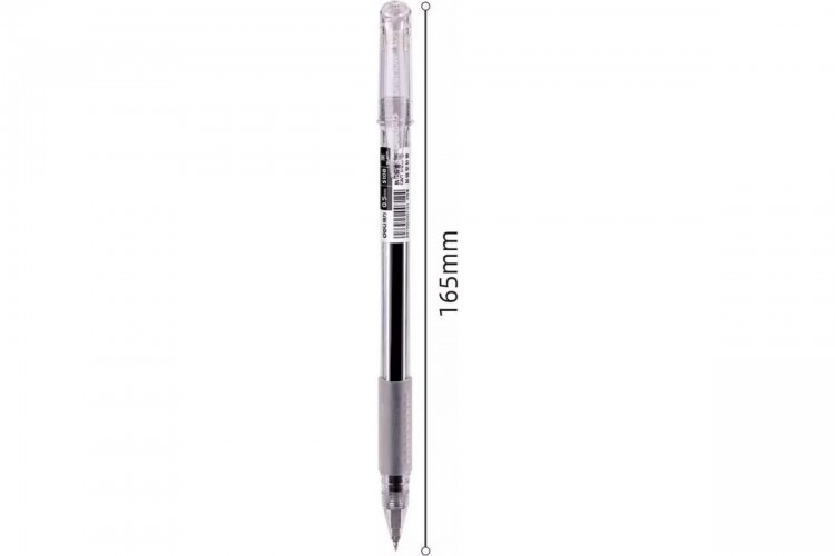 Ручка гелевая Deli S108 0.5мм резин. манжета черные чернила (упак.:1шт)
