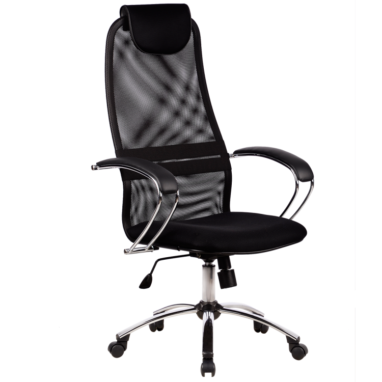 Кресло офисное Метта BK-8 Ch20, черный, ткань/сетка