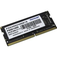 Модуль памяти SODIMM DDR4 8Гб, 2400 МГц, 19200 Мб/с, Patriot PSD48G240081S, блистер