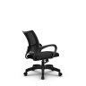 Кресло эргономичное Метта SU-CS-9 подл.106/осн.001, черное, ткань,сетка/сетка