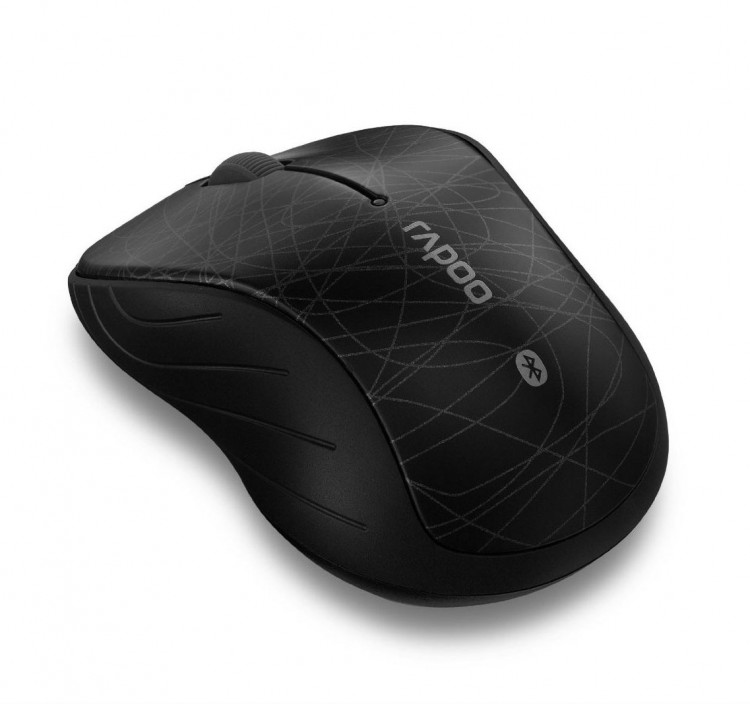 Мышь RAPOO 6080 черная беспроводная оптическая Bluetooth 3.0