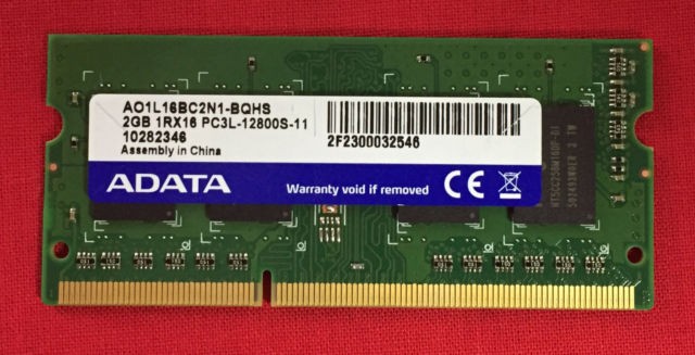 Модуль памяти 2Gb Adata AO1L16BC2N1-BQHS DDR3 SODIMM 1600MHz 12800Mbs