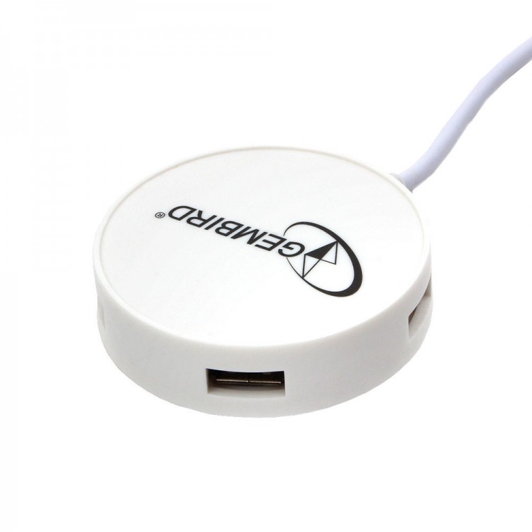 Концентратор USB Gembird UHB-241 4 порта USB 2.0, белый, блистер