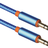 Кабель Jack 3.5"(M)-Jack 3.5"(M),1.2м,Defender JACK01-03,синий,пакет