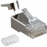 Коннектор RJ-45 Hyperline PLUG-8P8C-UV-C6-TW-SH,экран,вставка, кат. 6/6А,oem