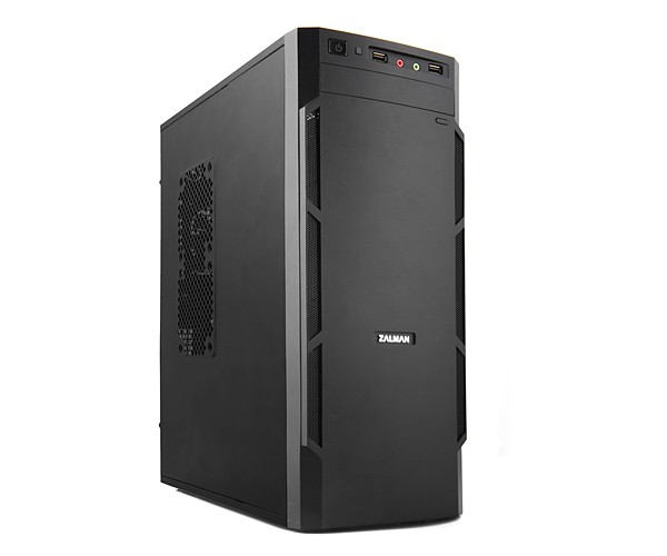 Корпус Zalman ZM-T1 PLUS без БП, Mini Tower/mATX, черный