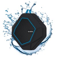 Колонка Bluetooth(влагозащита IPx5) Sven PS-77 1.0 5Вт,черная/синяя,rtl