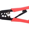 Клещи обжимные Cablexpert T-568R, RJ-45, RJ-12, RJ-11,черные/оранжевые, блистер