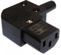 Вилка угловая C13(F),Lanmaster LAN-IEC-320-C13/90,черная,oem