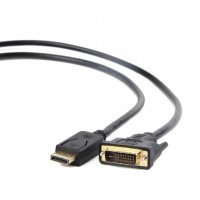 Кабель DisplayPort(M) - DVI-D(M),1м,Cablexpert CC-DPM-DVIM-1M,черный,пакет