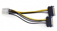 Кабель-адаптер 2*SATA(M)-8pin(PCI-E),0,15м,Cablexpert CC-PSU-83,пакет