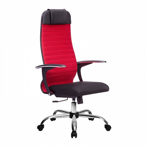Кресло офисное Метта Комплект 22 CH17833, черное/красное, ткань,сетка/ткань,сетка