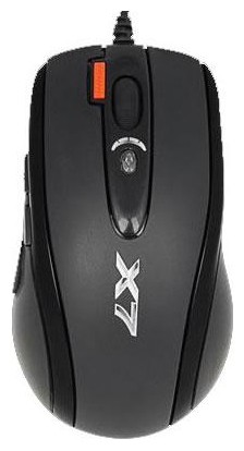 Мышь игровая A4Tech XL-750BK, черная, лазерная, 3600dpi, USB, rtl