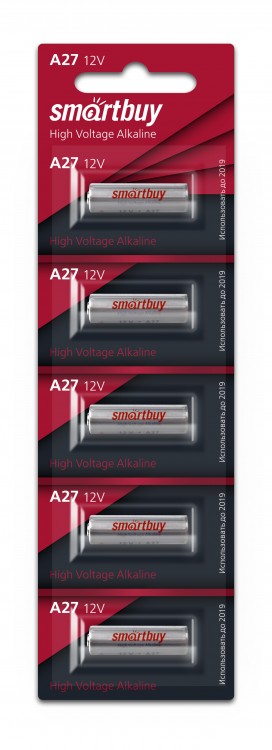 Щелочная батарейка A27 SmartBuy,12В,1 шт,блистер