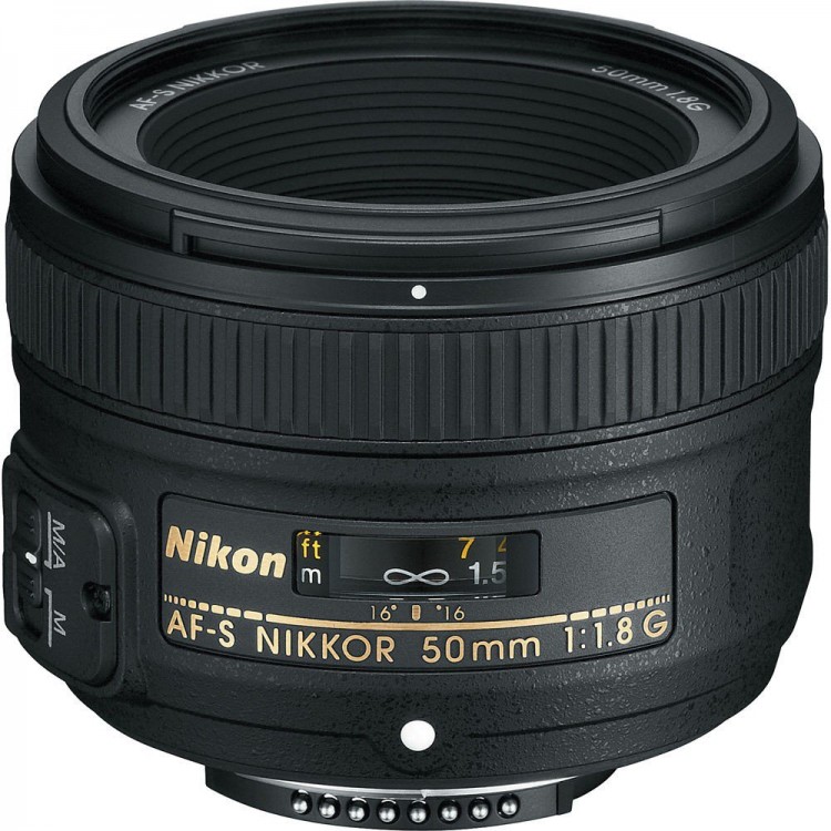 Объектив Nikon AF-S Nikkor 50mm f/1.8G Nikon F, черный, rtl