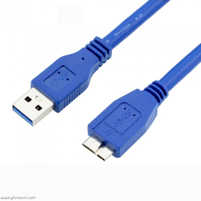 Кабель USB - microUSB-B(9pin),3м,Vcom,синий,пакет