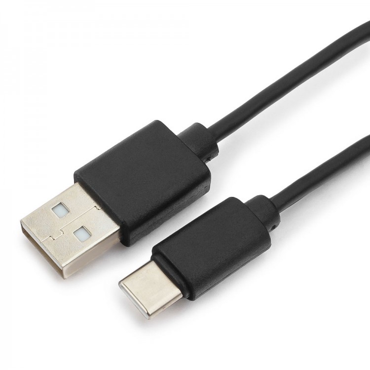 Кабель USB-Type C,0,3м,Гарнизон GCC-USB2-AMCM-0.3M,черный,пакет