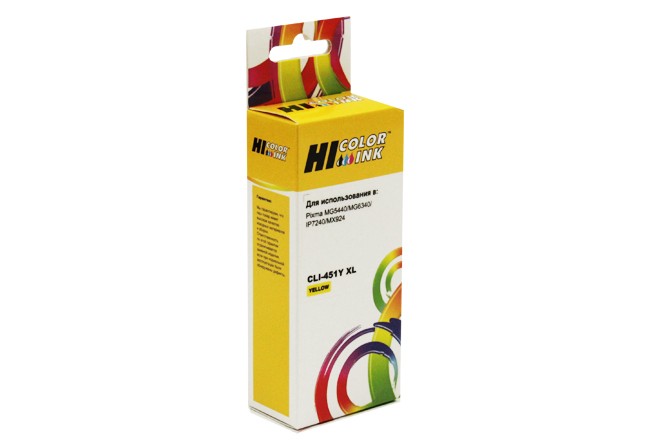 Картридж для Canon,CLI-451Y XL,Hi-Black,желтый (yellow),PIXMA iP7240 MG6340/5440 MX924