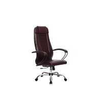 Кресло офисное Метта Комплект 30 CH17833, темно-бордовое, кожа NewLeather/кожа NewLeather