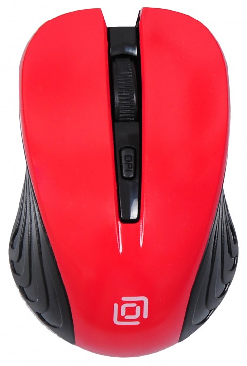 Мышь беспроводная Oklick 545MW, черная/красная, оптическая, 1600dpi, USB(для приёмника), блистер