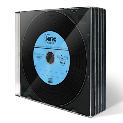 Диск CD-R Mirex Maestro 700Мб 52x 1шт, под винил, slim(тонкая коробка)