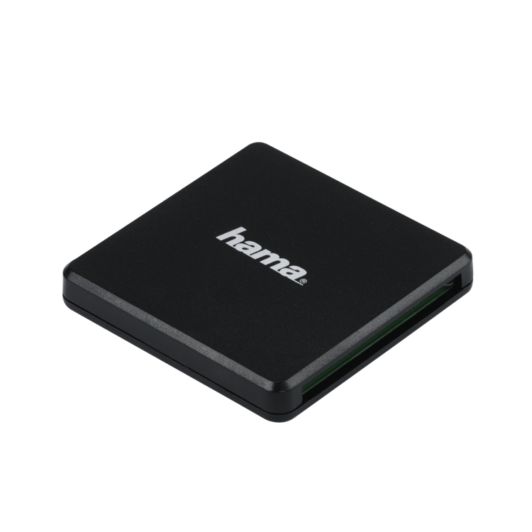 Картридер внешний Hama H-124022 USB 3.0, для SD/microSD/Compact Flash черный, блистер