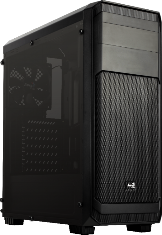 Корпус Aerocool Aero-300 FAW без БП, Midi-Tower/ATX, mATX, черный