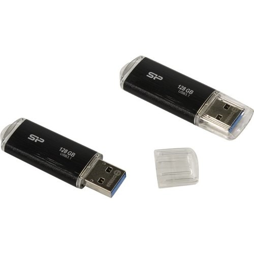 Накопитель USB 3.1 ,128Гб Silicon Power Blaze B02 SP128GBUF3B02V1K,черный, пластик