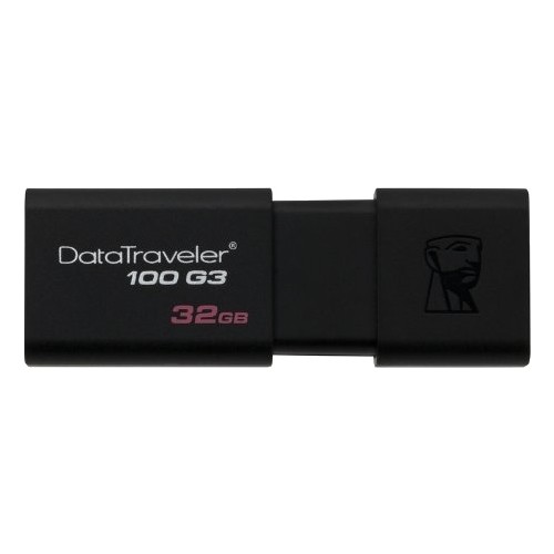 Накопитель USB 3.0, 32Гб Kingston DataTraveler 100G3,черный, пластик
