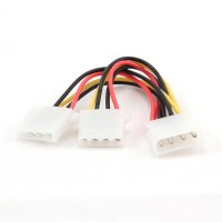 Кабель Molex(M)-2*Molex(F),0,15м,Gembird CC-PSU-1,черный/красный/желтый,пакет