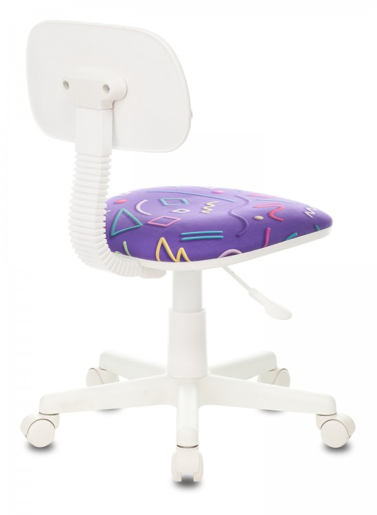 Кресло детское Бюрократ CH-W201NX/STICK-VIO, белое/фиолетовое, ткань/ткань