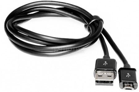 Кабель USB - microUSB,1м,iQ Future IQ-SC01/B,черный,rtl