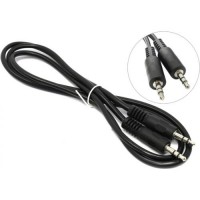 Кабель Jack 3.5"(M)-Jack 3.5"(M),1м,5bites AC35J-010M,черный,пакет