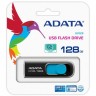 Накопитель USB 2.0 ,128Гб Adata DashDrive UV128,черный/синий, пластик