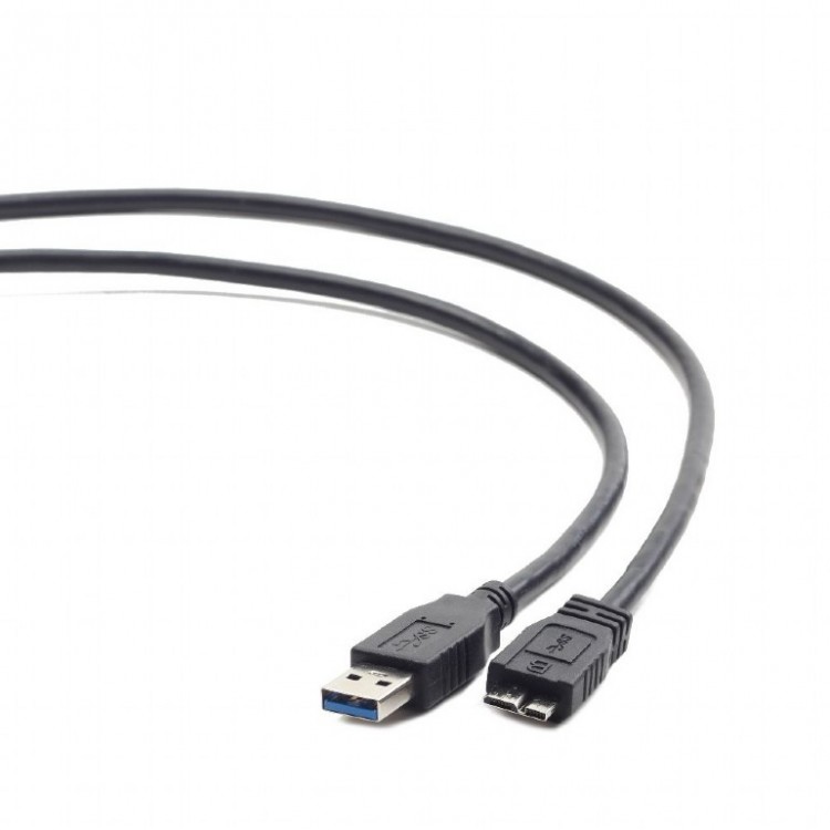 Кабель USB-microUSB B(9pin),1.8м,Cablexpert CCP-MUSB3-AMBM-6,черный,пакет