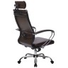 Кресло офисное Метта Комплект 33 CH17833, коричневое, кожа NewLeather/кожа NewLeather