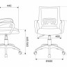 Кресло офисное Бюрократ CH-695NLT/DG/TW-11, черно-серое, ткань/сетка