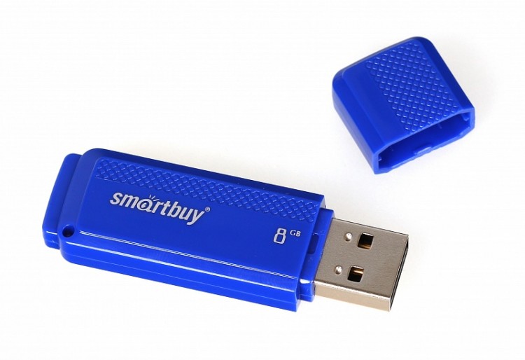 Накопитель USB 2.0 ,32Гб SmartBuy Dock SB32GBDK-B,синий, пластик