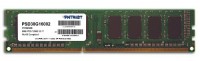 Модуль памяти DIMM DDR3 8Гб, 1600 МГц, 12800 Мб/с, Patriot PSD38G16002, блистер