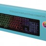 Клавиатура с подсветкой Oklick 510ML,проводная(USB),тонкая,мультимедийная,черная,rtl