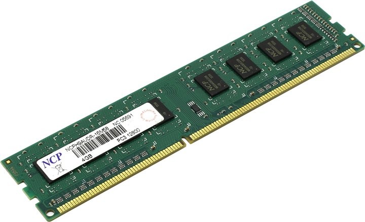 Модуль памяти DIMM DDR3 4Гб, 1600 МГц, 12800 Мб/с, NCP NCPH9AUDR-16M58(28), oem