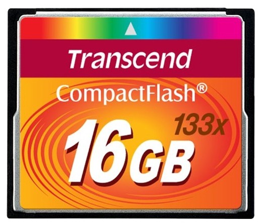 Карта памяти,Compact Flash 16Гб/133x,Transcend (TS16GCF133)