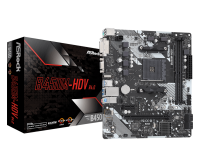 М/плата ASRock B450M-HDV R4.0,AM4, 2хDDR4(3200 МГц, 64Гб)SATA*4+1*M.2(key M), IDE*нет,1*PCI-E 3.0 x16 1*PCI-E 2.0 x1,microATX,rtl