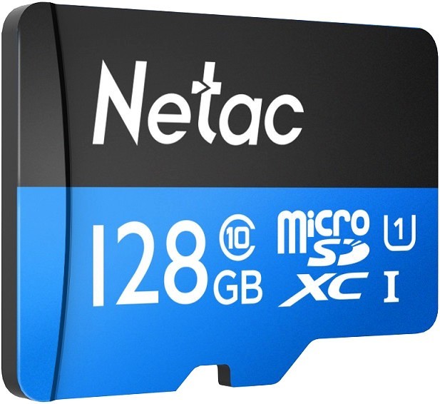 Карта памяти(+адаптер) microSDXC 128Гб/Class 10/UHS-I,Netac P500(NT02P500STN-128G-R)