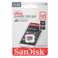 Карта памяти(б/адап.) microSDXC 128Гб/Class 10/UHS-I,SanDisk Ultra(SDSQUAB-128G-GN6MN)