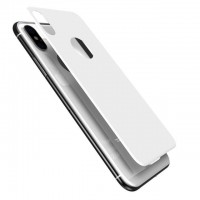 Защитное стекло для iPhone 7/8 Plus, на заднюю часть, глянцевое, белое, 0,7мм