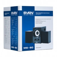 Колонки Sven MS-80, 2.1, 7 Вт(5Вт + 2*1Вт),черные,rtl
