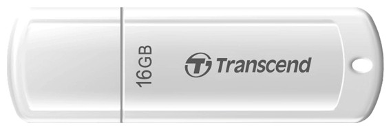 Накопитель USB 2.0 ,16Гб Transcend JetFlash 370,белый, пластик