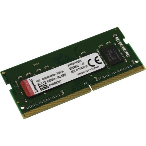 Модуль памяти SODIMM DDR4 8Гб, 2666 МГц, 21300 Мб/с, Kingston KVR26S19S8/8, rtl