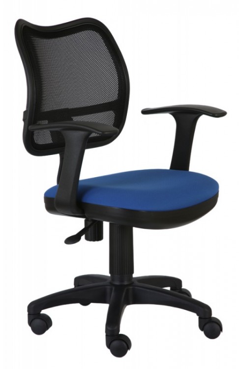 Кресло офисное Бюрократ CH-797AXSN/26-21, черный/синий, ткань/сетка